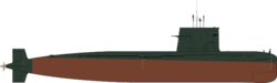 039G型潛艇側視圖