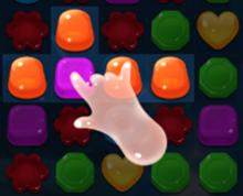 4個同色糖果連成直線可形成直線消除