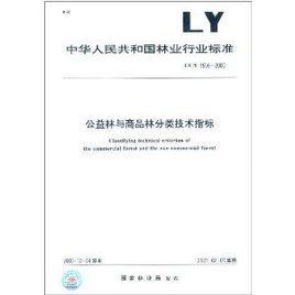公益林與商品林分類技術指標 公益林與商品林分類技術指標