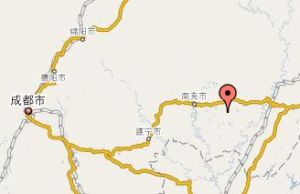 （圖）天平鎮在四川省內位置