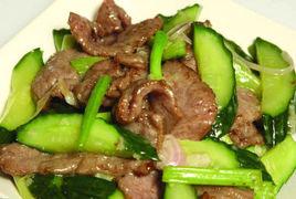 青瓜炒瘦肉 青瓜炒瘦肉