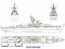 01型護衛艦昆明號四視線圖