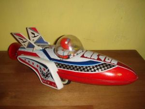 慣性鐵皮玩具太空飛船