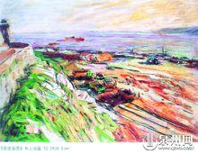 《崇武海景》 油畫 作者:黃雅谷