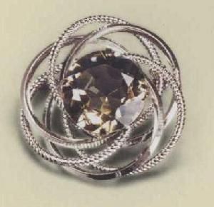 天然水晶胸針 天然水晶胸針