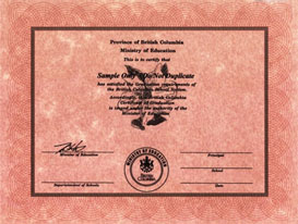 加拿大BC省高中畢業文憑