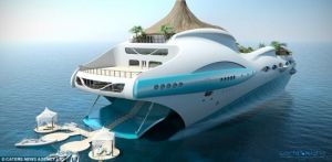 這款超級潛艇將在不久後下水，建有漂浮的熱帶島