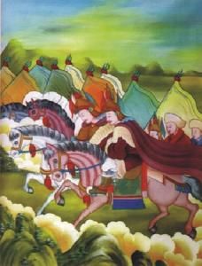 嶺軍撤退於戰場