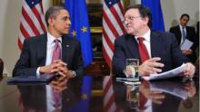 巴羅佐和美國總統歐巴馬會談