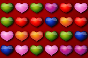 彩色愛心對對碰 彩色愛心對對碰