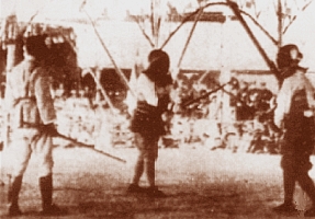 國考中棍槍長兵比賽的場面