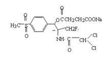 氟苯尼考琥珀酸鈉結構式