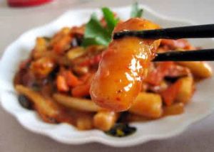 雙菜炒紅豆年糕 雙菜炒紅豆年糕