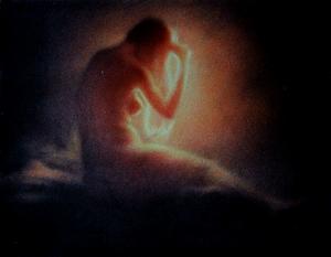 附圖19於廣勝無筆點彩畫《女人體》