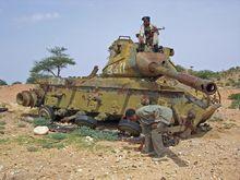 索馬里內戰中被擊毀的M47中型坦克