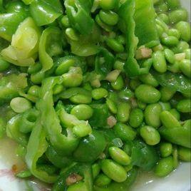 青椒炒毛豆 青椒炒毛豆