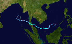 2019年第1號颱風“帕布”路徑圖