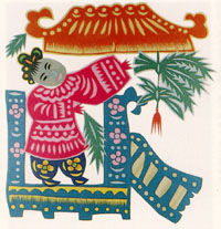 掛艾草、菖蒲、榕枝