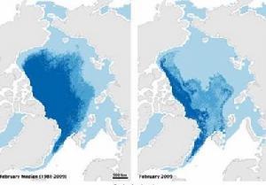 北極海冰對比圖