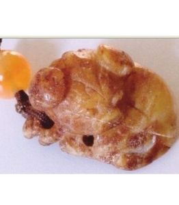 唐代黃玉坐犬 唐代黃玉坐犬