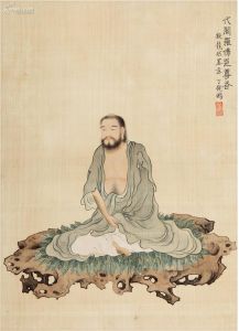 清丁觀鵬畫人物軸 清丁觀鵬畫人物軸