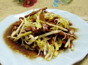 韭黃炒乾絲 韭黃炒乾絲