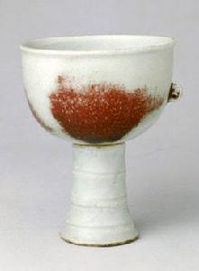 元釉里紅轉把杯 元釉里紅轉把杯