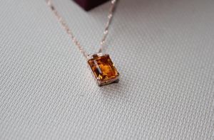 鑲鑽款 黃晶吊墜