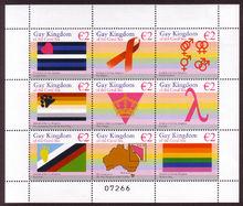 珊瑚群島同性戀王國發行的郵票