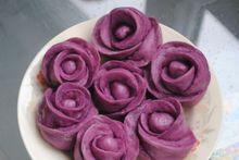 紫薯玫瑰花捲