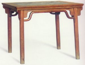 明黃花梨一腿三牙羅鍋棖小方桌 明黃花梨一腿三牙羅鍋棖小方桌