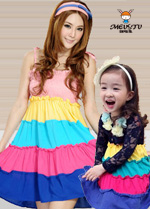 眯咻兔母女裝展示