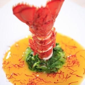 龍蝦配西藏紅花濃汁 龍蝦配西藏紅花濃汁