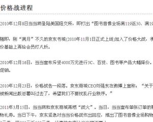 京東噹噹價格戰進程