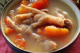 花生眉豆木瓜煲雞腳 花生眉豆木瓜煲雞腳