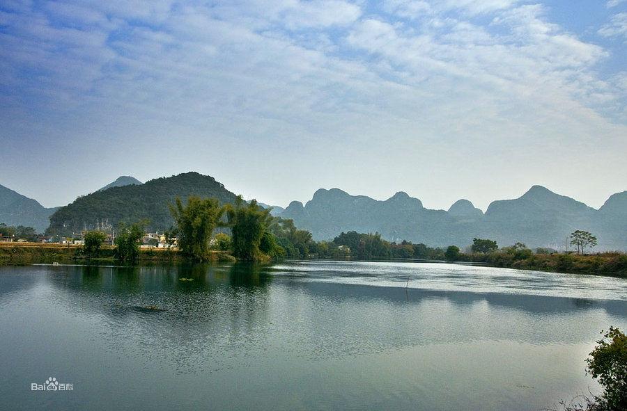 清水河上林縣白圩鎮毛塘村段