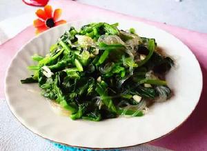 冬粉炒菠菜