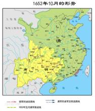 1652年10月的戰爭形式圖