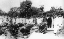 孫中山參加彭家珍、張先培、楊禹昌、黃芝萌四烈士遷葬儀式