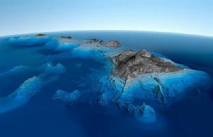 夏威夷火山國家公園的衛星照