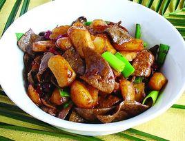 荸薺炒豬肝 荸薺炒豬肝