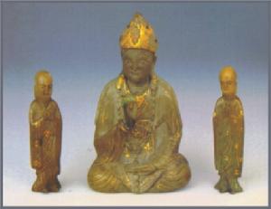 南宋釋迦牟尼阿難迦葉玉雕像