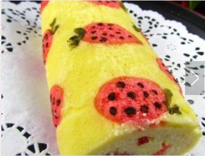 草莓彩繪蛋糕卷 草莓彩繪蛋糕卷