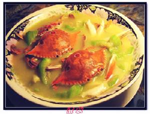 魚湯水瓜浸花蟹 魚湯水瓜浸花蟹