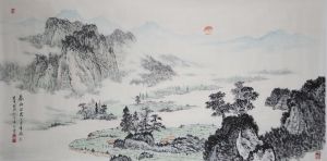 新金陵畫派山水畫家李學明（李小明） 國畫