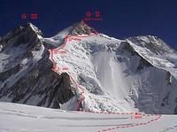 加II峰攀登路線圖