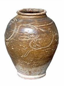 周新國先生藏品唐代青釉忍冬紋罐