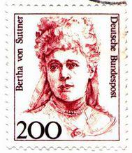 德國在20世紀90年代發行的蘇特納紀念郵票