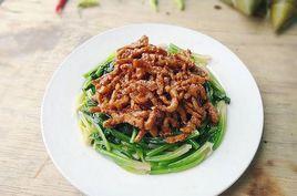 肉絲炒菠菜 肉絲炒菠菜
