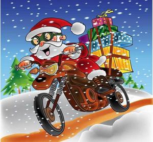 聖誕老人騎機車 聖誕老人騎機車